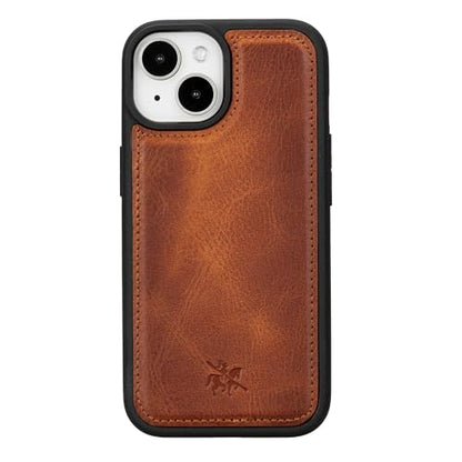 Venito for iPhone 15 Case Compatible with Magsafe, Genuine Leather Soft Snap-on Back Cover, Protective, Slim Phone Case 6.1 inches, Lucca - Antique Brown - color: Antique Brown, size: iPhone 15