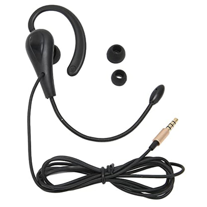 3.5mm Call Center Headset, Wired Earbuds With Microphone, One Ear Wired 3.5mm Headset, Single Ear Chat Headset