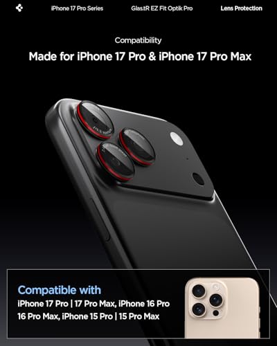 Spigen Camera Lens Protector for iPhone 16 Pro Max,16 Pro,15 Pro Max,15 Pro - color: L-Series