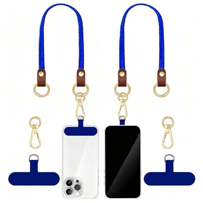 Hovmwey Stretchy Phone Lanyard Tether, 2 Pack Phone Leash Anti-theft Phone Strap for Anti-drop Outdoor Hiking Cycling Climbing Universal for Most Cell Phones, Clein Blue - color: Clein Blue