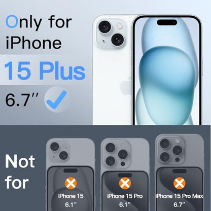 JETech 360° Privacy Screen Protector for iPhone 15 Plus, 2-Pack - size: iPhone 15 Plus