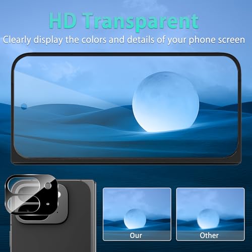 For Pixel 9 Pro Fold Screen Protector HD Clear (2+2 Pack) - size: Google Pixel 9 Pro Fold