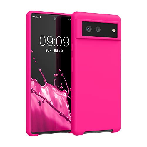 kwmobile Case Compatible with Google Pixel 6 Case - TPU Silicone Phone Cover with Soft Finish - Neon Pink - color: neon pink, size: Pixel 6