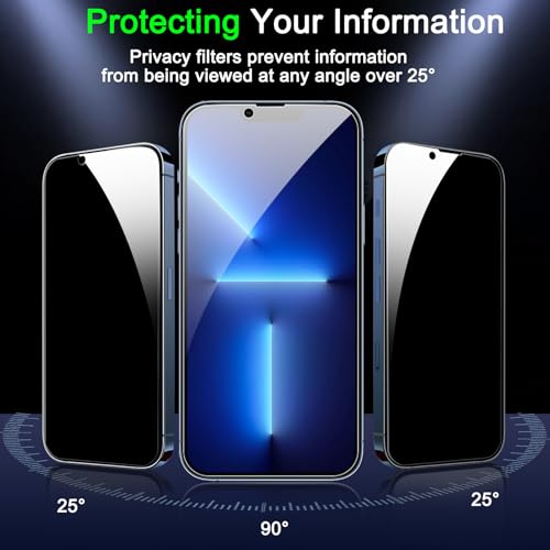 1 Pack for iPhone 13 Pro Privacy Screen Protector, Anti Spy Private Tempered Glass Film, 9H Hardness, Case Friendly - size: iPhone 13 Pro 6.1 Inch