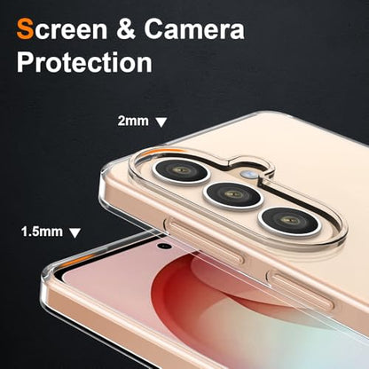 Silicone Clear for Samsung Galaxy S26 Plus Case,Thin with Comfort Grip | Soft Slim-Fit TPU Galaxy S26 Plus Phone Cover,Non-Slip,Shockproof Protection,Scrath-Resistant