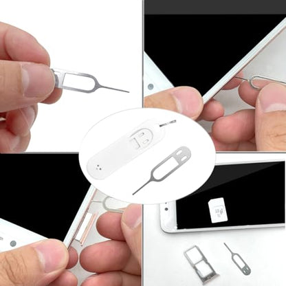 6 Pack SIM Card Removal Tool,Sim Card Tray Opening Tool Eject Pins Needle Opener Ejector Compatible with All iPhone Apple iPad Samsung Galaxy Cell Phone Smartphone Watchchain Link Remover, Black,White - color: Black+White