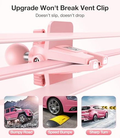 VICSEED for MagSafe Car Mount [Strongest Magnet Power] Car Phone Holder - color: Pink