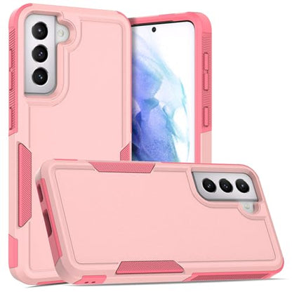 for Samsung Galaxy S21 Case: Dual Layer Protective Heavy Duty Cell Phone Cover Shockproof Rugged with Screen Protector - Military Protection Bumper Tough - Samsung Galaxy S21 5G 2021, 6.2 inch, Pink - color: Pink (PC) + Pink (TPU)