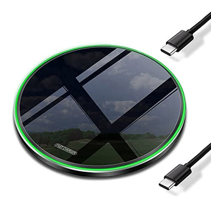 25W Fast Wireless Charger Pad,USB-C Wireless Phone Charging Station - color: Mirror