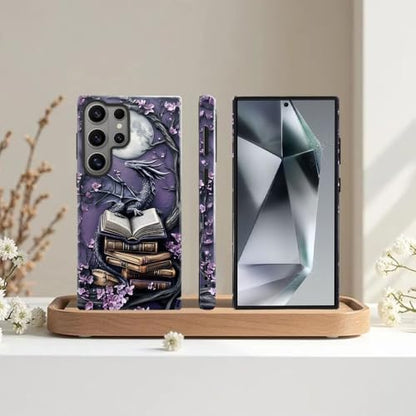 Case for Samsung Galaxy S26 Ultra,Camera Protection Soft Glossy Phone Case - Purple Dragon Moon Book - color: Purple Dragon Moon Book, size: Samsung Galaxy S26 Ultra
