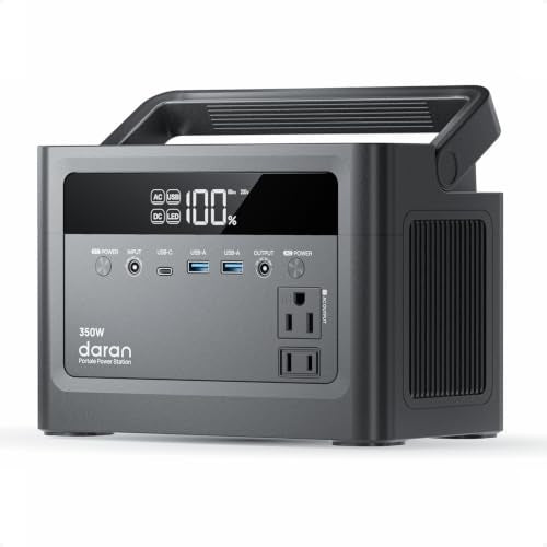 2026 Portable Power Station 700W Surge, 288Wh LiFePO4 Battery Backup, Power Bank with AC Outlet 350W/110V, Solar Generator Fast Charging for Camping Essentials, Hurricane Emergency, Home, Road Trips