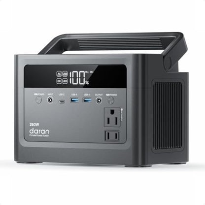 2026 Portable Power Station 700W Surge, 288Wh LiFePO4 Battery Backup, Power Bank with AC Outlet 350W/110V, Solar Generator Fast Charging for Camping Essentials, Hurricane Emergency, Home, Road Trips