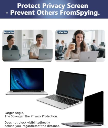 Magnetic Laptop Privacy Screen for 14 Inch 16:9 Aspect Ratio - color: Magnetic Laptop 14 Inch 16:9