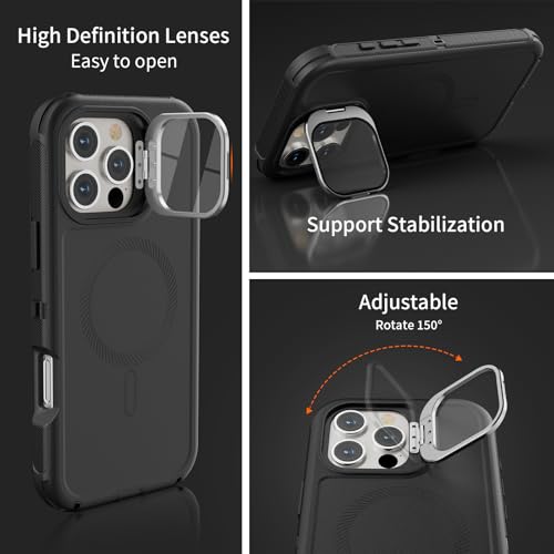 Follaroma for iPhone 16 Pro Case,Magnetic,Heavy Duty Case,6.3'', Black - color: Black, size: iPhone 16 Pro 6.3''