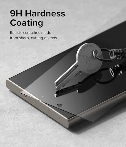 Ringke for Samsung Galaxy S24 Ultra Screen Protector [Easy Slide, 2 Pack] | Easy Installation with Alignment Tool, Case Friendly Premium 9H Hardness Tempered Glass - size: Galaxy S24 Ultra