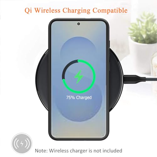 Wireless Charging Case for Galaxy S25 Plus, Upgraded 12000mAh Rechargeable Portable Charging Case Compatible with Galaxy S25 Plus 5G (6.7 inch) with Carplay Extended Battery Pack Charger Case (Black) - size: Galaxy S25 Plus -12000mAh