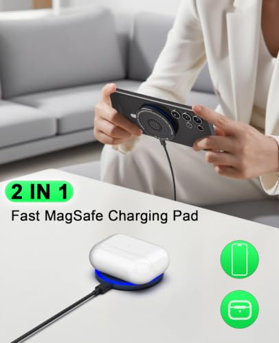 Wireless Charger 2Pack 6FT 15W Samsung Magnetic MagSafe Charger - color: T27S-Black