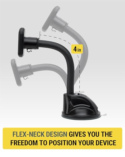 Scosche MXWDL Magnetic Cell Phone Car Mount, Suction Cup Phone Holder for Car Dashboard/Windshield with Extra Strong Magnet and Thick Metal Plate Compatible with iPhone, Samsung, and All Devices - size: 1 Pack, style: Extra Strength - Flex Window / Dash