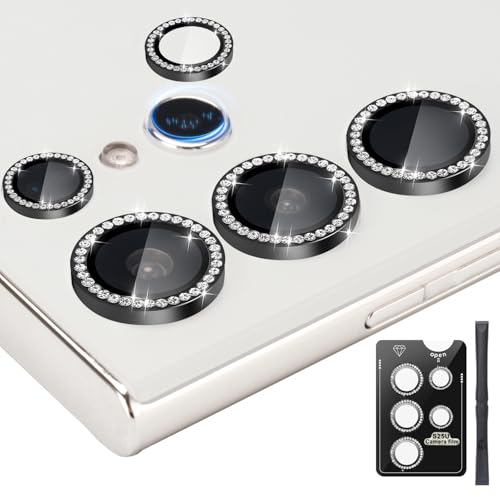 Camera Lens Protector for Samsung Galaxy S25 Ultra, Diamond Black - color: Diamond Black
