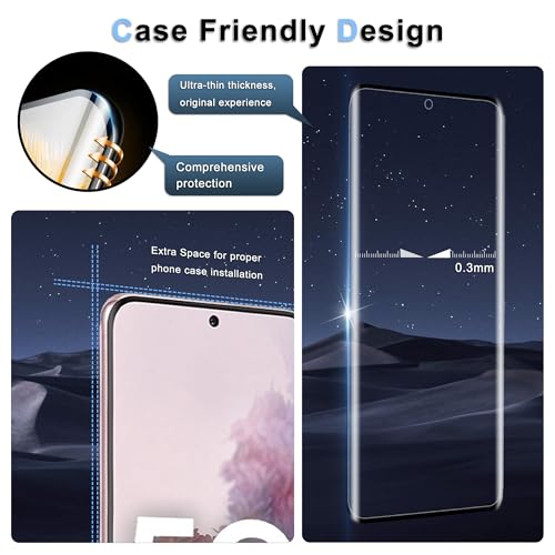 3 Pack for Samsung Galaxy S20 Screen Protector | Fingerprint Compatible, 9H Tempered Glass Full Coverage, Anti-Scratch, Case Friendly, HD Clear, Bubble-Free - size: 6.2 Inch-Galaxy S20