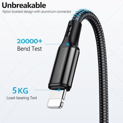 Puxnoin Multi Charging Cable 5 in 1, 2Pack 4FT USB C Multi Charger Cable