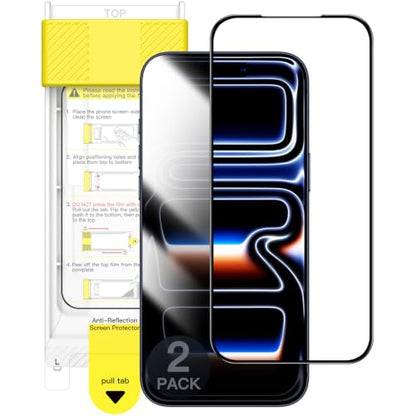 JETech Anti-Reflective 9H+ Screen Protector for iPhone 17 Pro, 2-Pack - size: iPhone 17 Pro