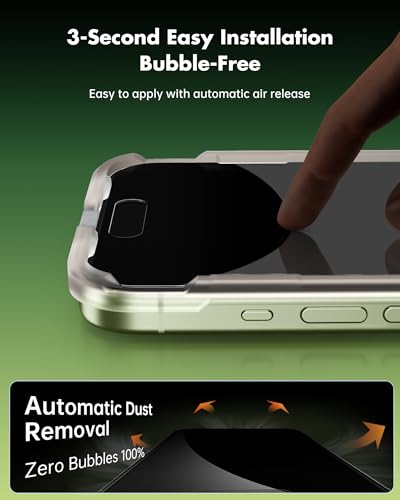 UNBREAKcable Privacy Screen Protector for iPhone 17-3 Pack - size: iPhone 17