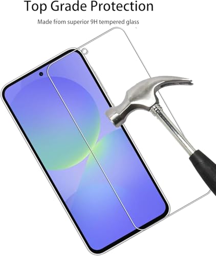[2+2 Pack Tempered Glass Film For Samsung Galaxy A36 5G Screen Protector 2-Pack with Camera Lens Protector 2-Pack