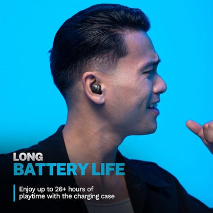 JLab Go Air Pop+ Earbuds, Dual Connect, EQ3 Sound, Black - color: Black, style: Matte