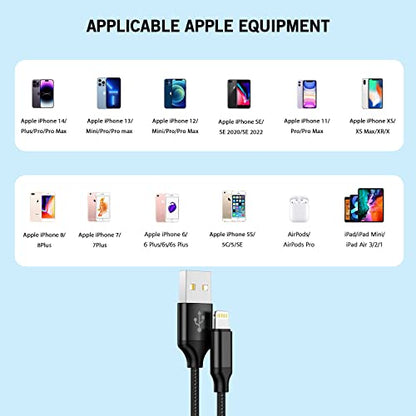 iPhone Fast Charger,2Pack 10FT Phone Charge 2.1A Dual Port USB Wall Charger - color: Black 2Pack 10FT