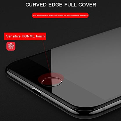 IFLASH iPhone 8, 7 Full Cover Screen Protector, [2 Pack] Full Coverage Tempered Glass Screen Film for Apple iPhone 8, 7 4.7” Inch - Bubble Free/edge-to-edge Screen Protector - White - color: iPhone 7/8 4.7" (White)