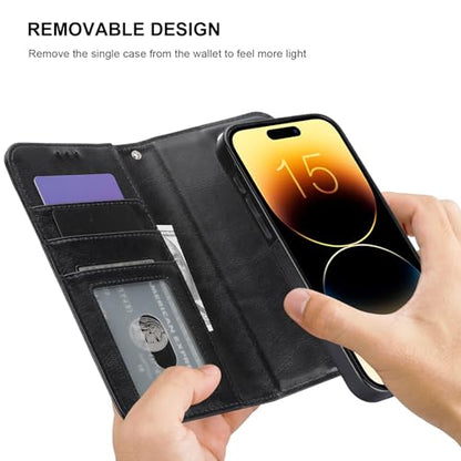 Bocasal for MagSafe Wallet Case Card Holder for iPhone 15 Pro Max Black - color: Black for MagSafe