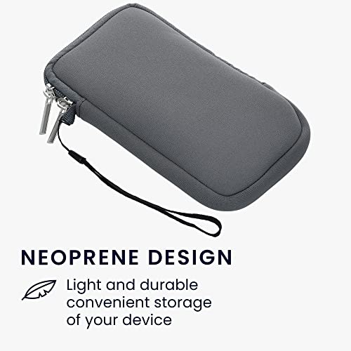 kwmobile Universal Phone Pouch Size XL - 6.7/6.8" - Neoprene Smartphone Pouch with Zip - Water-Repellent Mobile Phone Case - Sleeve in Stone Dust - color: Stone Dust, size: XL - 6.7/6.8"