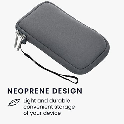 kwmobile Universal Phone Pouch Size XL - 6.7/6.8" - Neoprene Smartphone Pouch with Zip - Water-Repellent Mobile Phone Case - Sleeve in Stone Dust - color: Stone Dust, size: XL - 6.7/6.8"