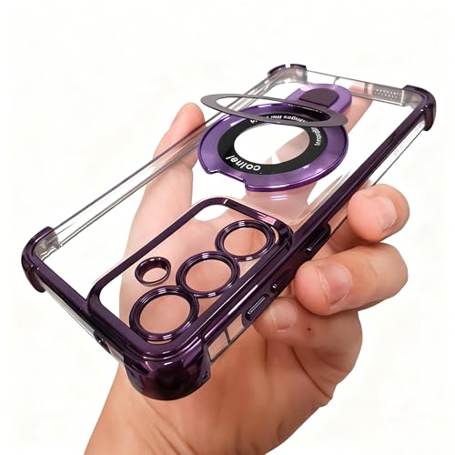 Case Compatible with Samsung Galaxy A15 5g Phone Case softcase Protective with Ring Stand Clear Phone Cover for Samsung a15 5g case Cute,Purple - color: Purple, size: Samsung Galaxy A15