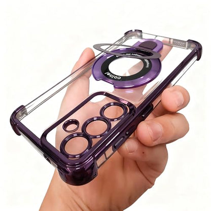 Case Compatible with Samsung Galaxy A15 5g Phone Case softcase Protective with Ring Stand Clear Phone Cover for Samsung a15 5g case Cute,Purple - color: Purple, size: Samsung Galaxy A15