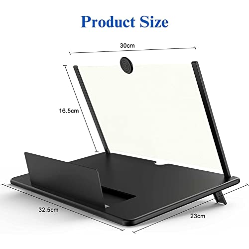 16 inch 3D HD Magnifying Screen Magnifier for Cell Phone - color: Black-16''