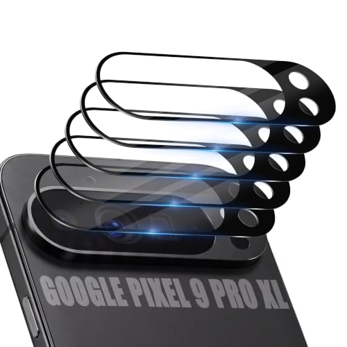Orzero (5 Pack Camera Lens Protector for Google Pixel 9 Pro XL, Protector de Cámera Tempered Glass 9H Precise Camera Cutouts Anti-Scratch Does Not Affect Night Shots and Flash - size: Google Pixel 9 Pro XL