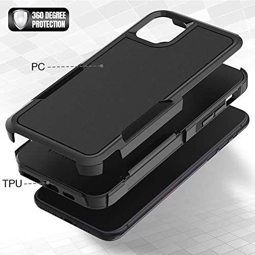 Heavy‑Duty Rugged Anti‑Drop Shockproof Protective Phone Case for iPhone 11, Durable Protective Shell, Black - color: Black, size: iPhone 11