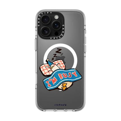 CASETiFY for iPhone 16 Pro Max Case - Impact Clear Compatible with MagSafe | Not Yellowing | 6.6 ft. 3x Military Grade Drop Protection | I'm so busy | Clear - color: I'm so busy, size: Iphone 16 Pro Max (6.9")
