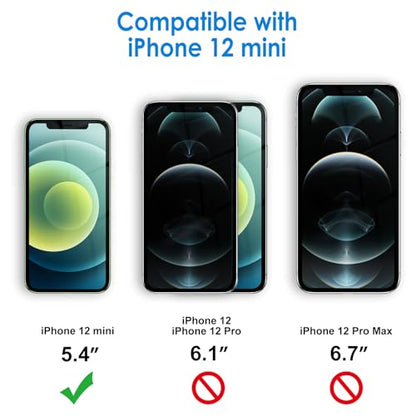 JETech Case for iPhone 12 mini, Anti-Yellowing, Midnight Green | Shockproof Protection, Scratch Resistant Hard PC Back, Durable Transparent TPU Bumper - color: Midnight Green