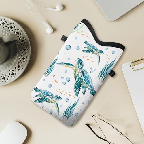Cell Phone Sleeve Pouch with Adjustable Strap - Sea Turtle - color: Turtle