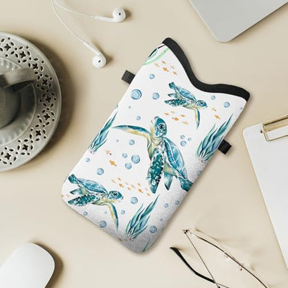 Cell Phone Sleeve Pouch with Adjustable Strap - Sea Turtle - color: Turtle