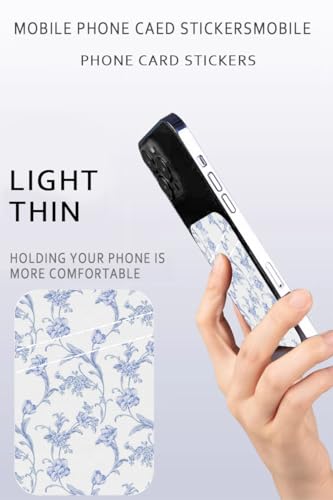 Leather Phone Wallet, Dual Pocket Sticky Wallet, Compatible with Most Cell Phones, Cute Dragonfly And Bird - color: Cute Dragonfly And Bird