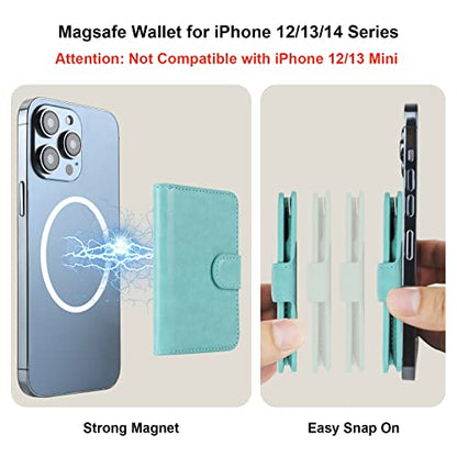 Bocasal for MagSafe Card Wallet for iPhone, Mint Green - color: Mint Green