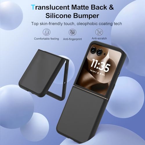 Case for Motorola Razr Ultra 2025/Razr Ultra 2026 Phone Case,Slim-Fit Hard PC Bumper Shockproof Silicone Protective Cases,Blue - color: Blue-Motorola Razr Ultra 2025/2026