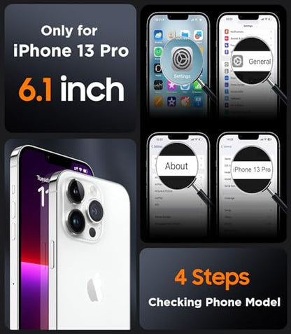 SPIDERCASE Magnetic for iPhone 13 Pro Case,Black - color: Black, size: Iphone 13 Pro 6.1''