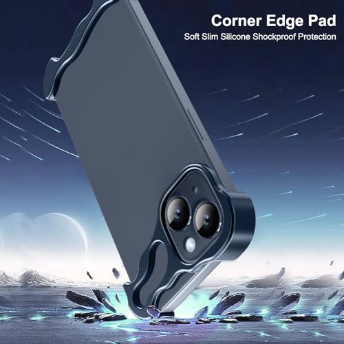 Frameless Phone Case Crafted for iPhone 15 Blue - color: Aluminum Blue, size: iPhone 15