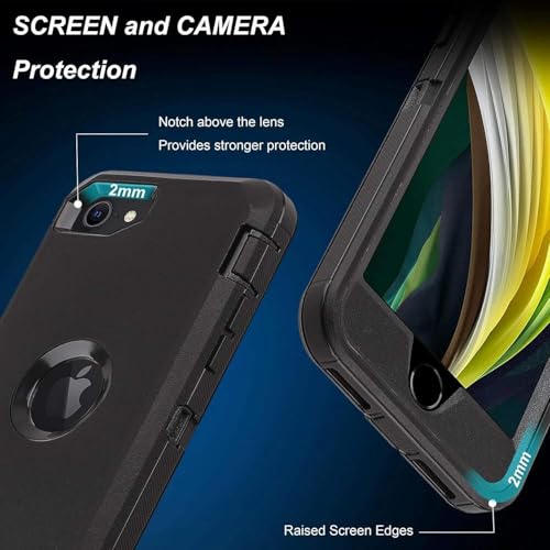 ENTRONIX Case Compatible with iPhone 8/7/SE - Triple-Layer Heavy Duty Protection Navy - color: Blue