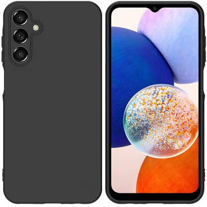 TENOC Phone Case for Samsung Galaxy A14 4G/5G, Black Case Anti-Fingerprint Protective Bumper Matte Cover - color: Black Matte, size: A14